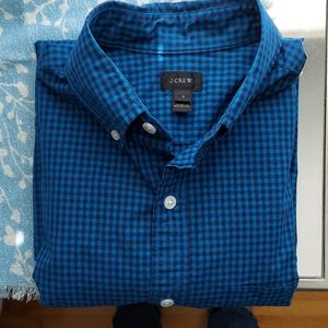 J.Crew Blue Gingham Button Shirt